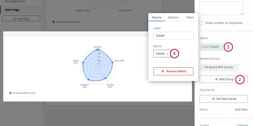 changing the count metric to top/bottom box