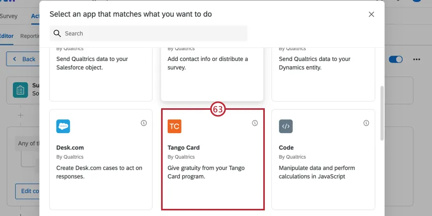 choosing the tango card task