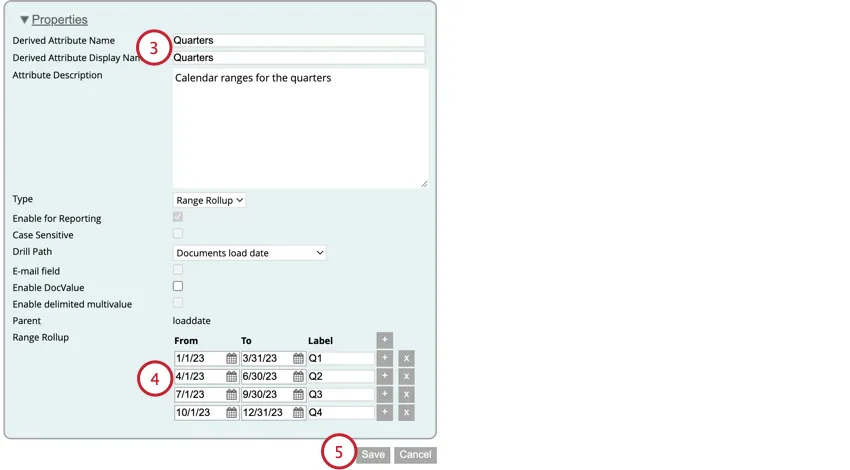 creating a range rollup attribute