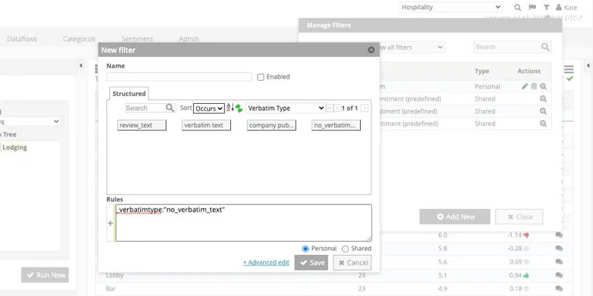 création dun filtre dans le designer
