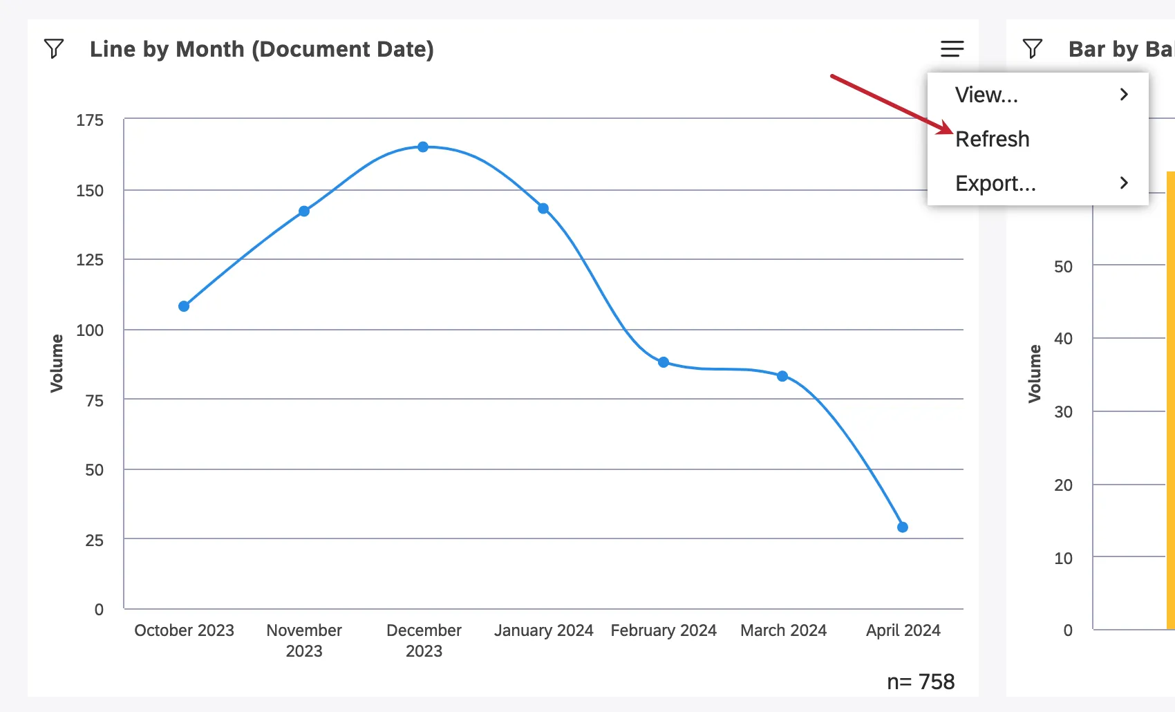ウィジェット右上のハンバーガーメニューの拡大