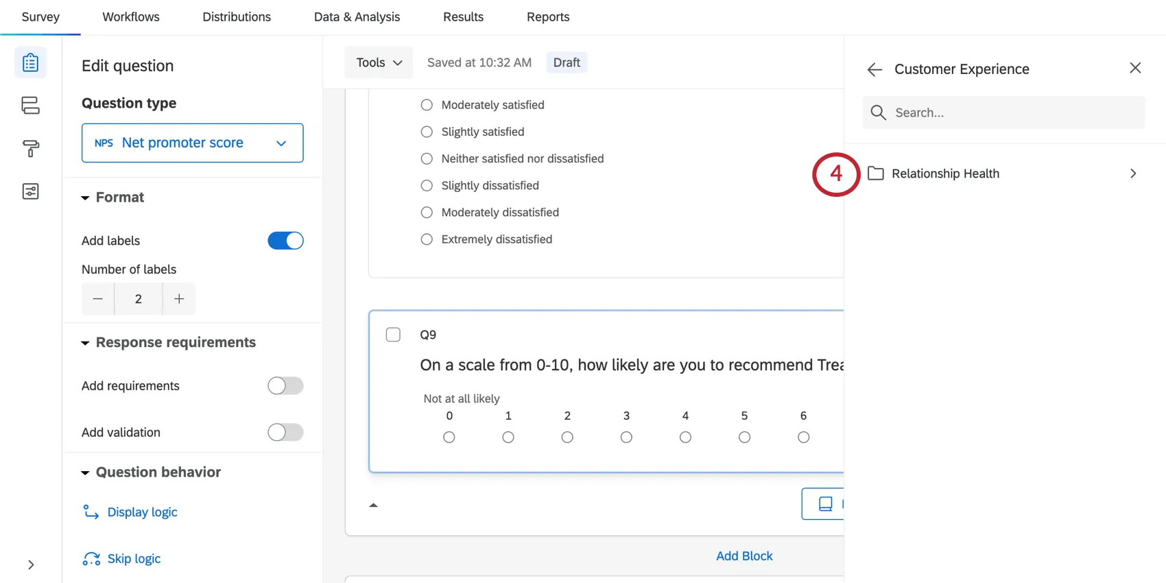 Limmagine che mostra la salute della relazione è lunica cartella visualizzata nel menu