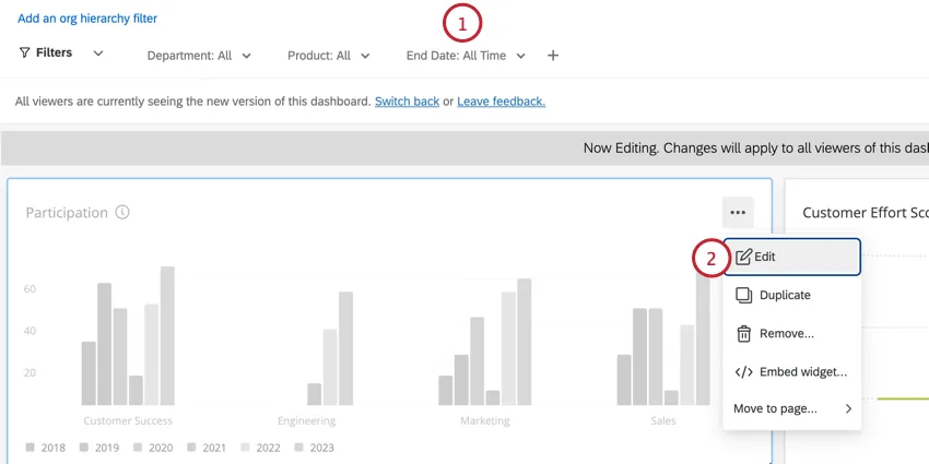 ウィジェット編集