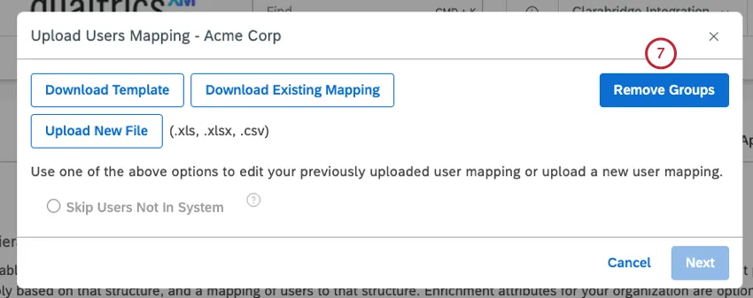 Click Remove Groups.