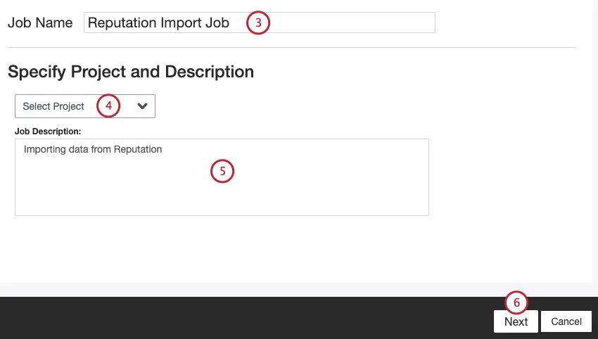 Benennen und Beschreiben des Jobs