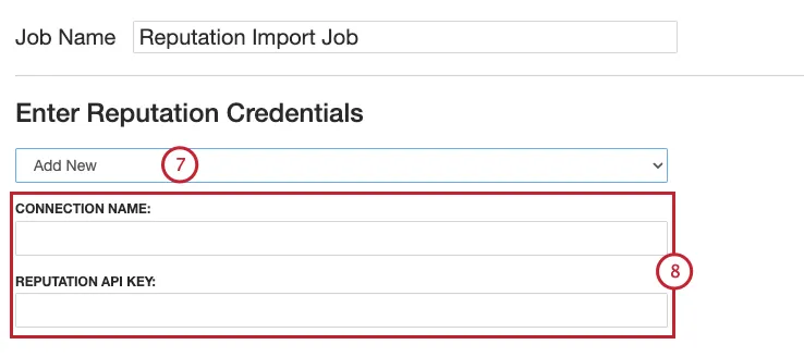 entering reputation credentials