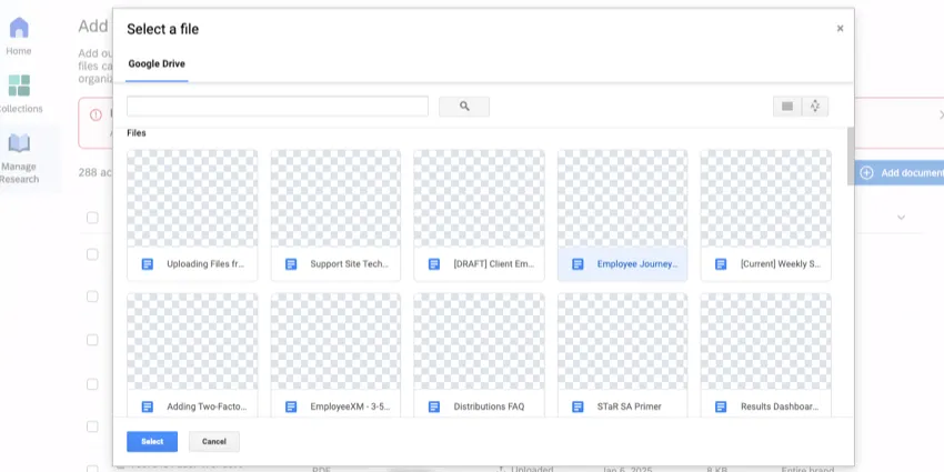 ventana de google drive