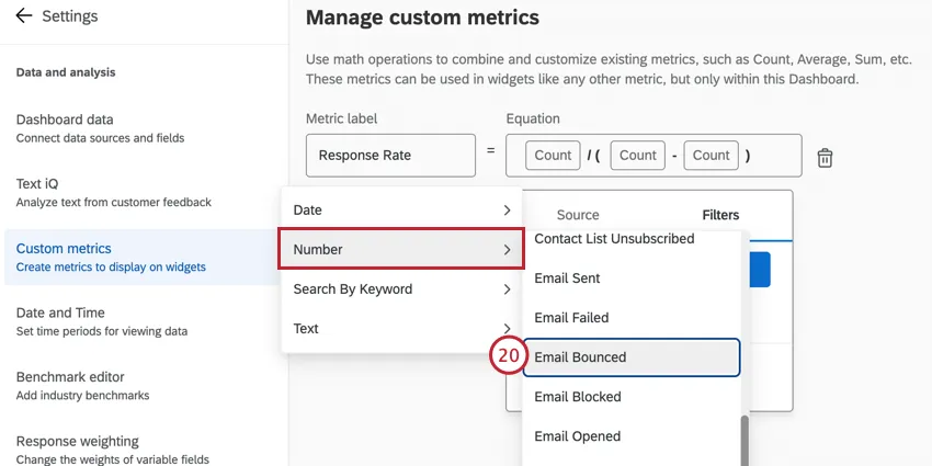filtering for email bounced