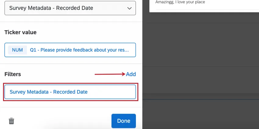 añadiendo un filtro al widget