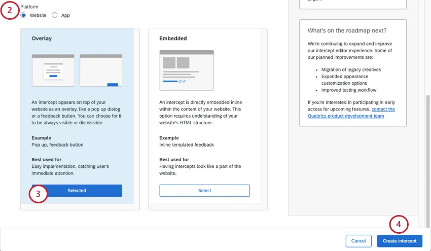 selecting web overlay