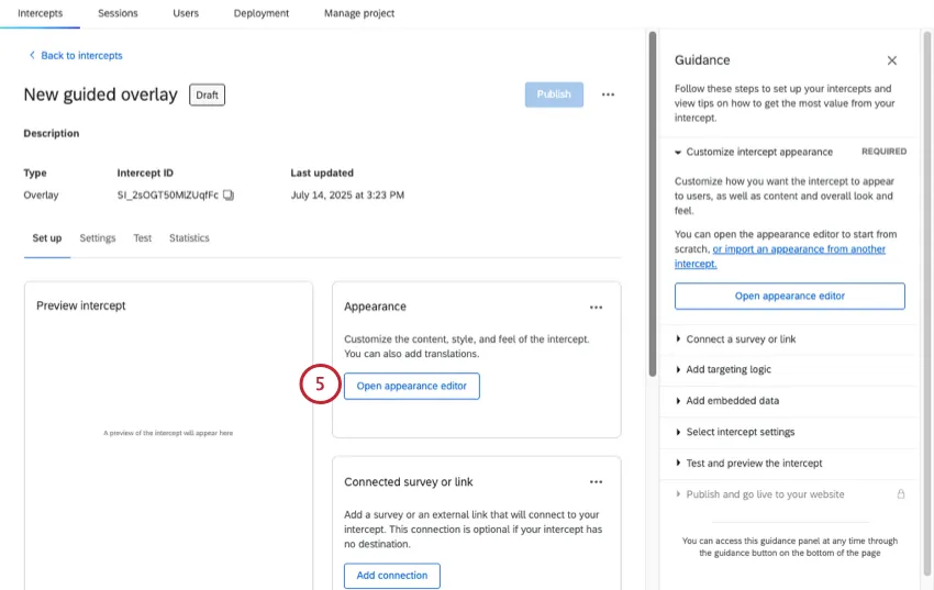 schaltfläche "Erscheinungsbild-Editor öffnen
