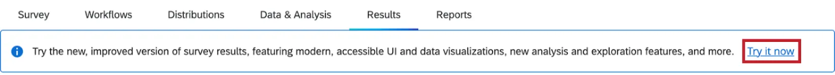 opt in banner in Results tab