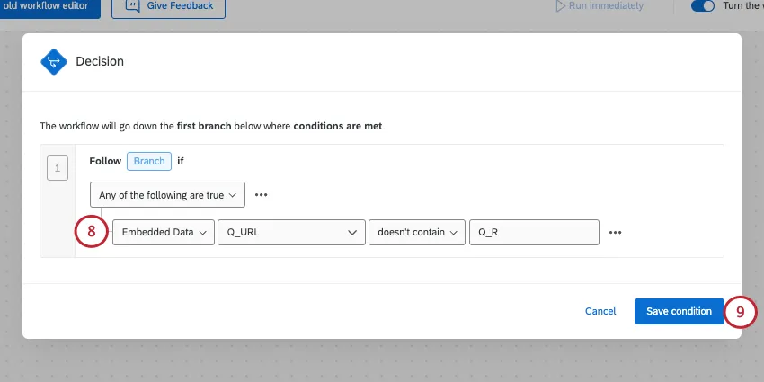 an image of the condition described. at the bottom of this window is a save button