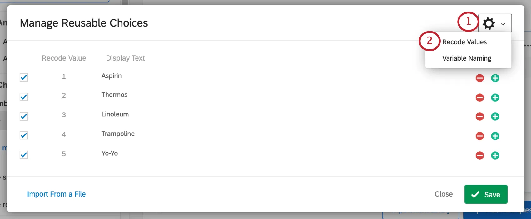Settings icon in upper-right