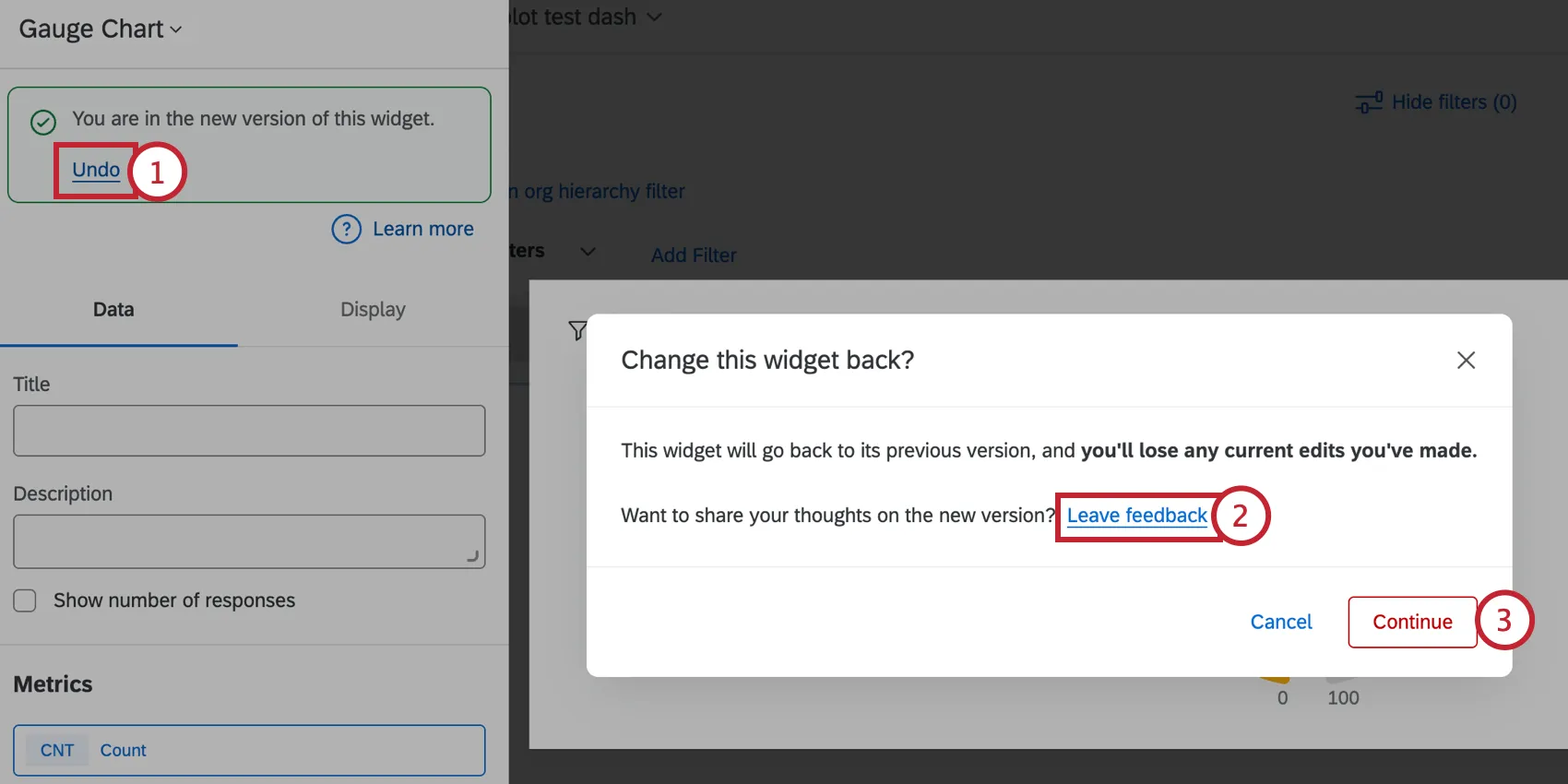 rétablir lancien format des Widgets