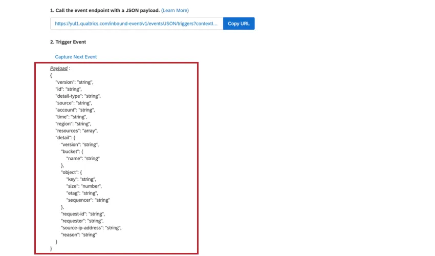 ein Beispiel für die resultierende json