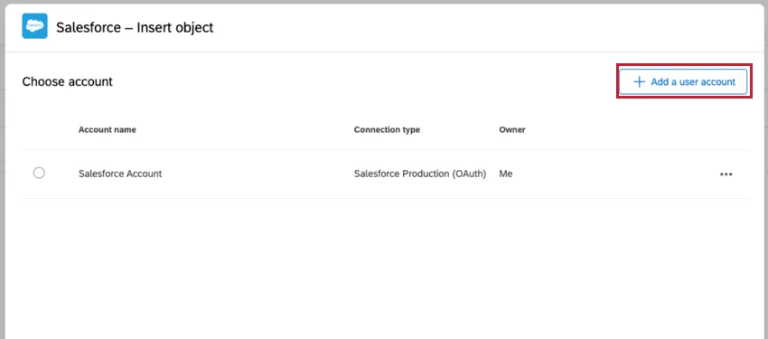 clicking the add a user account button