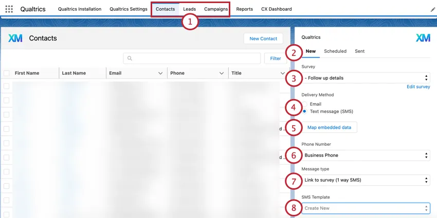 enviar una encuesta mediante sms en salesforce