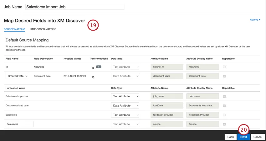 adjusting data mappings