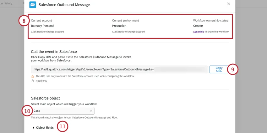 choosing the salesforce object