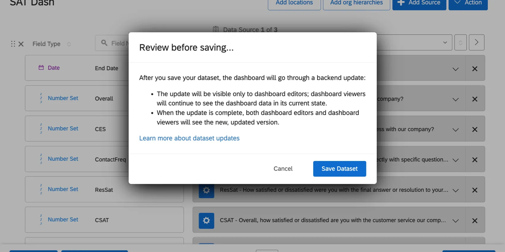 new window that warns you to review the warning before saving changes