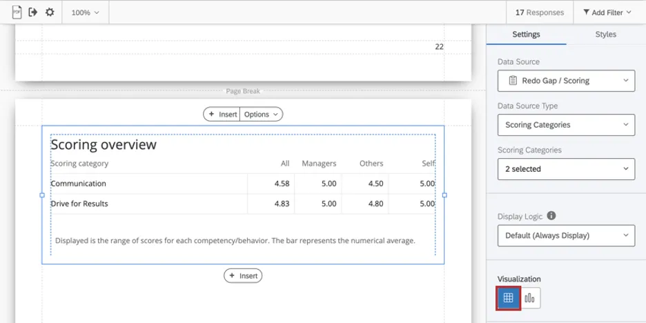 Tabelle wie beschrieben