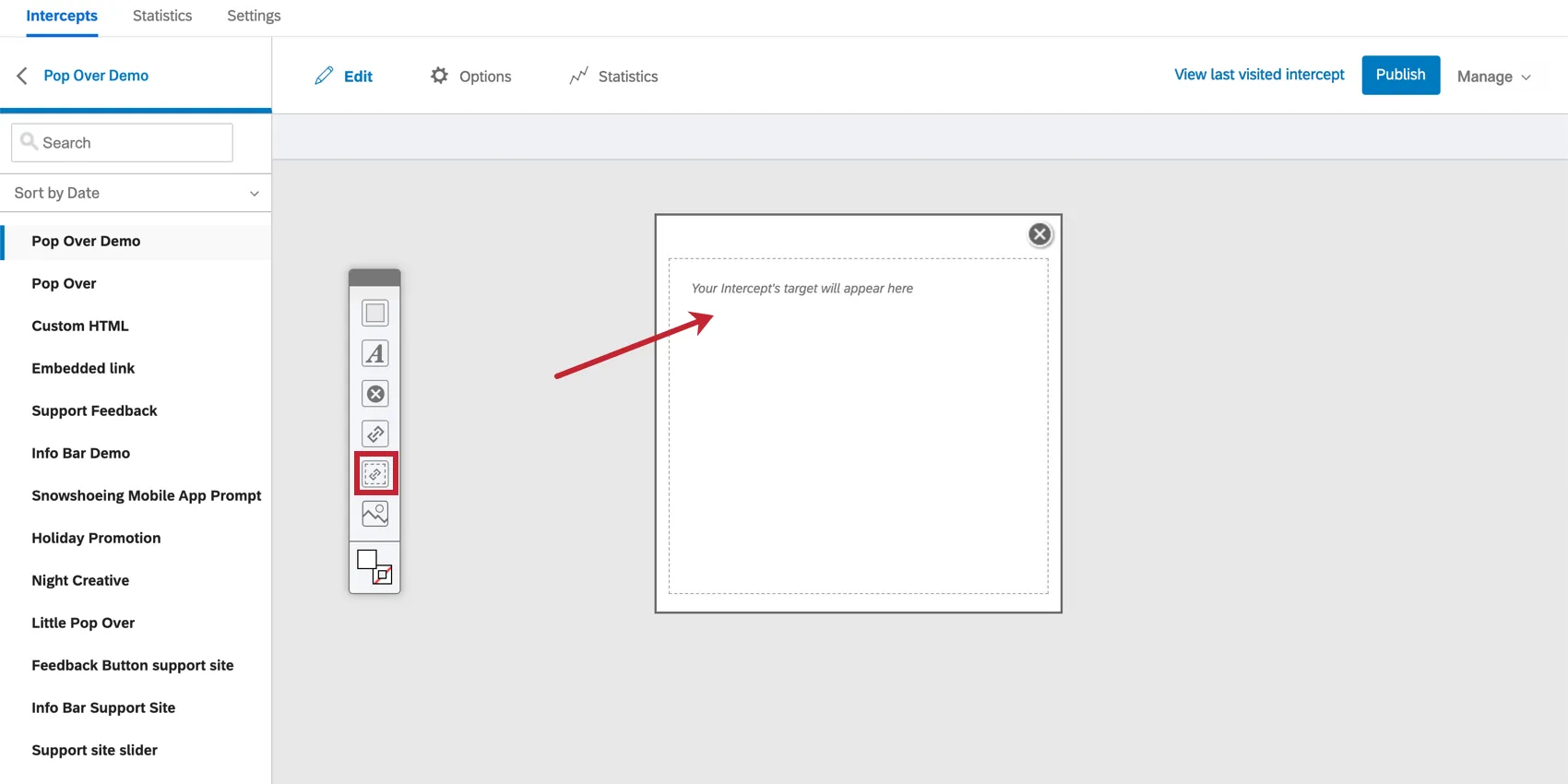 埋め込みターゲットによるクリエイティブ