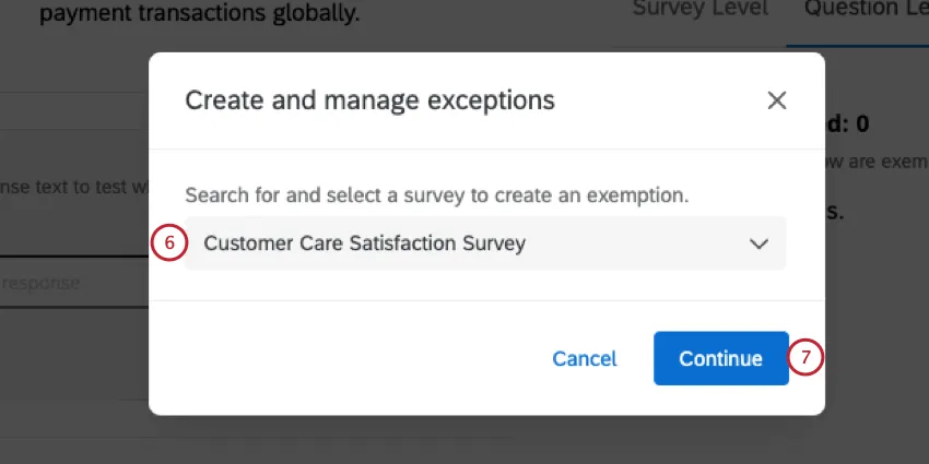 searching for a survey that contains the question