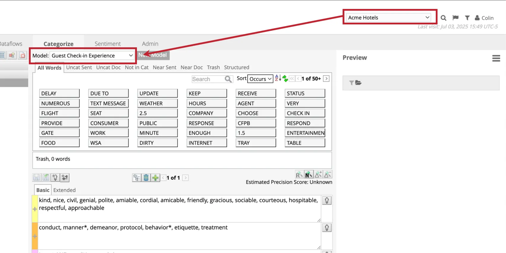 selecting the newly generated model in Designer