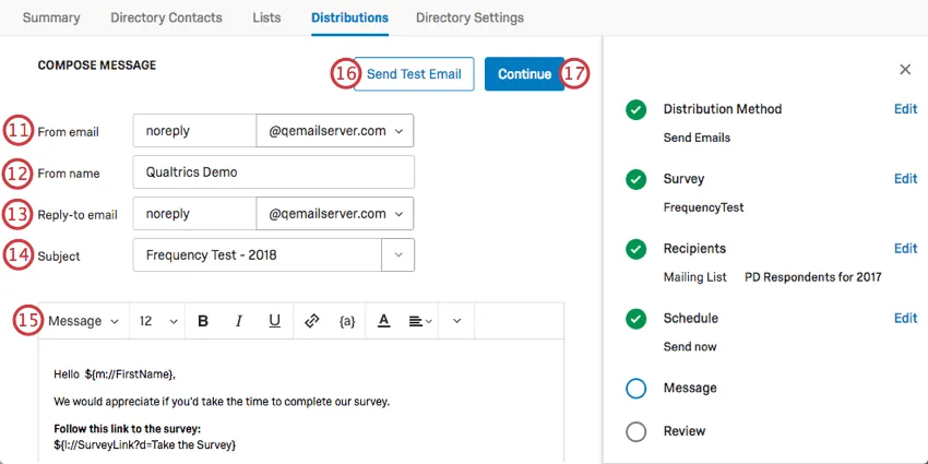 Une-mail è compilata e pronta per essere inviata