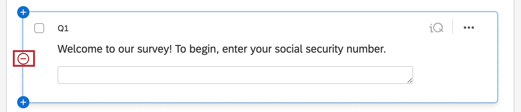 質問の左に赤いマイナス記号