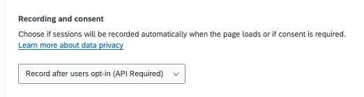 image of recording and consent settings