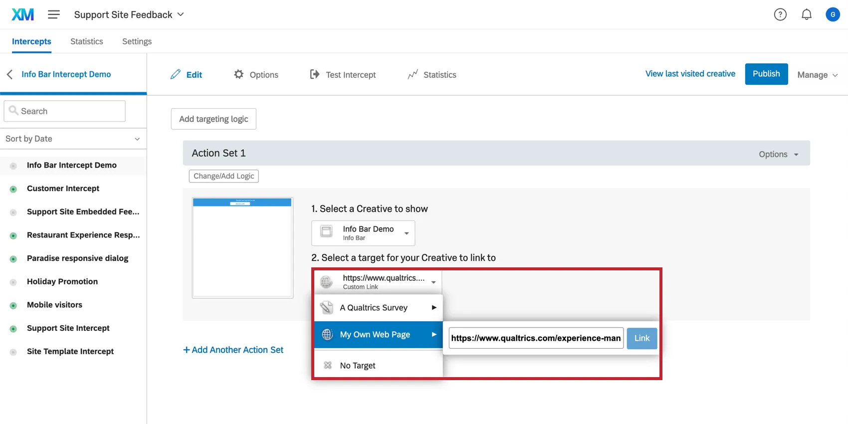 Scelta di una destinazione per unintercettazione specifica