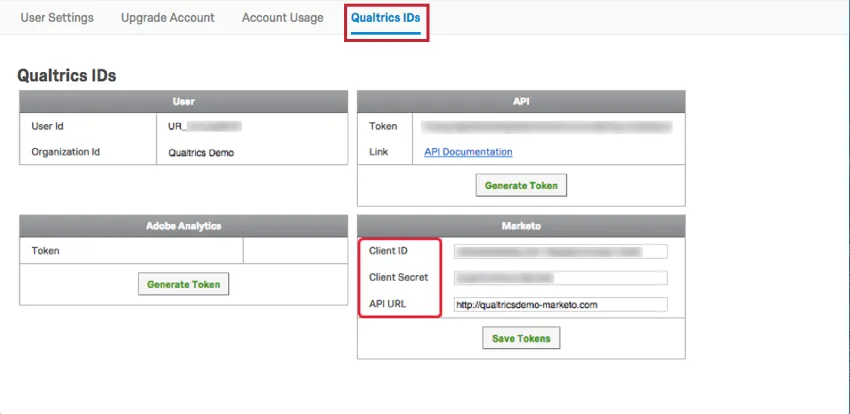navigare su qualtrics ids e poi sulla sezione marketo