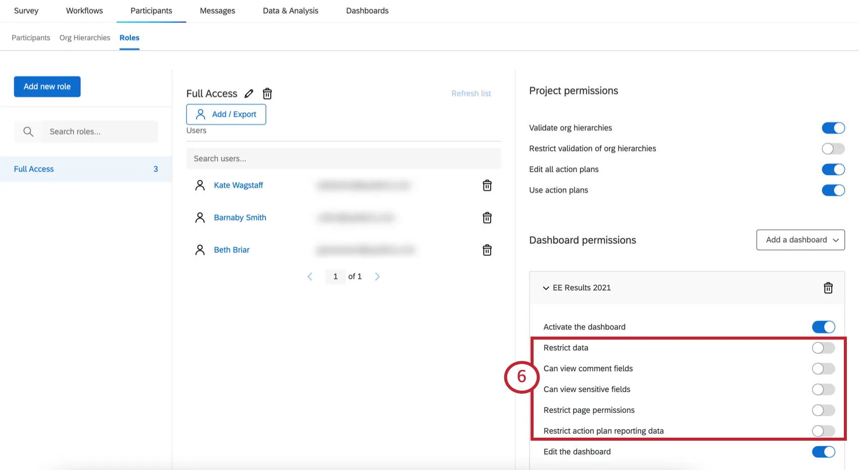All the restrictions permissions are highlighted in this screenshot