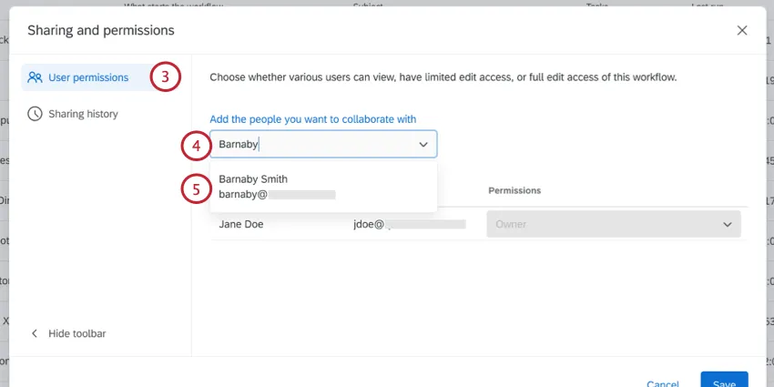 Buscando un usuario para compartir