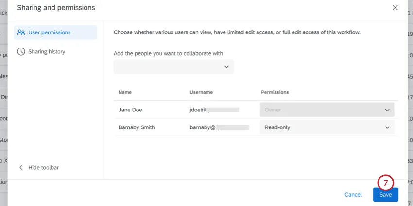 clicking save in the bottom right