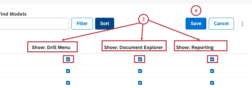 Vous pouvez exclure des attributs ou des modèles de catégorie sélectionnés de laffichage dans le menu dexploration lors dune exploration en mode visualisation.