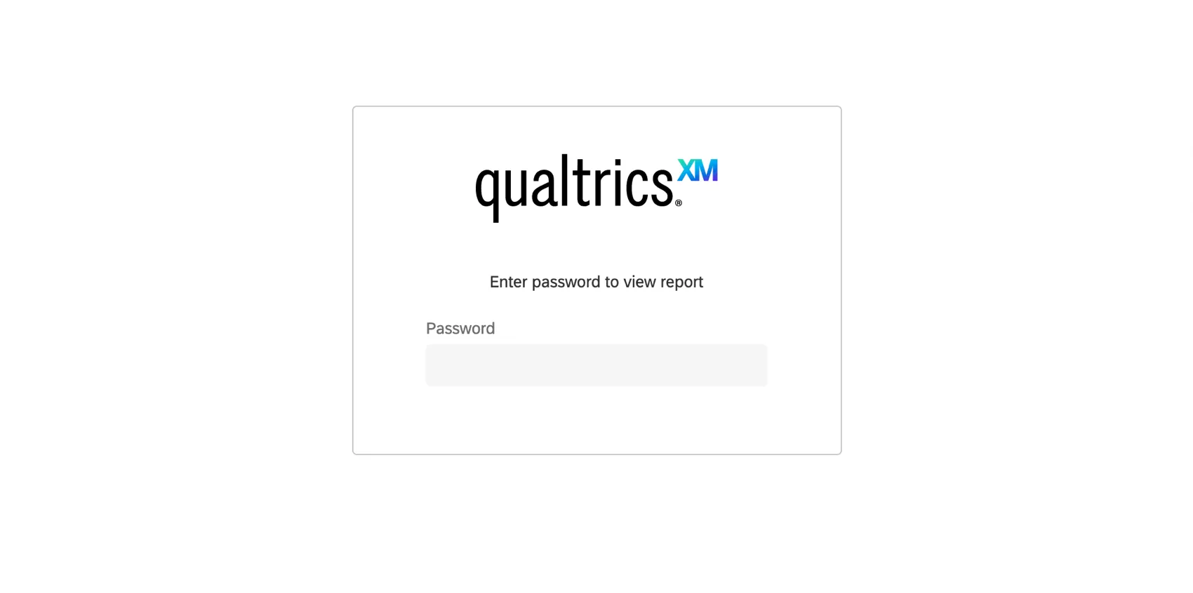 Login page for a report
