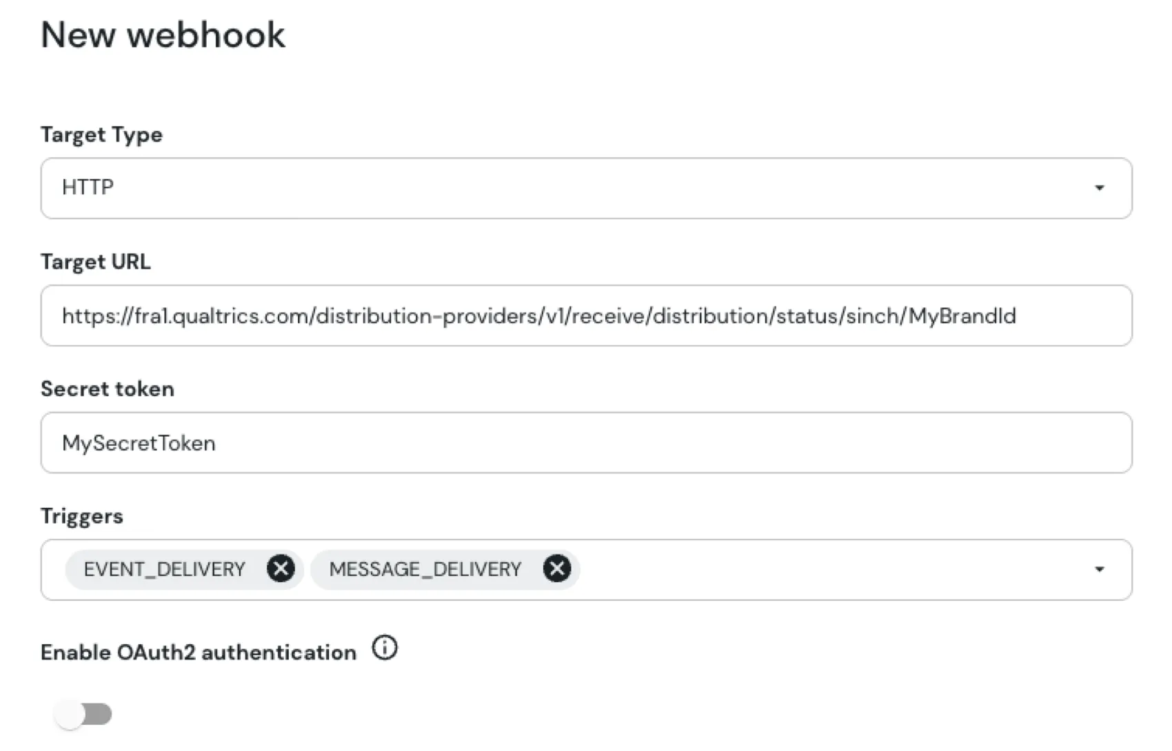 Se agregó el webhook en sinch para el reporte de estado.