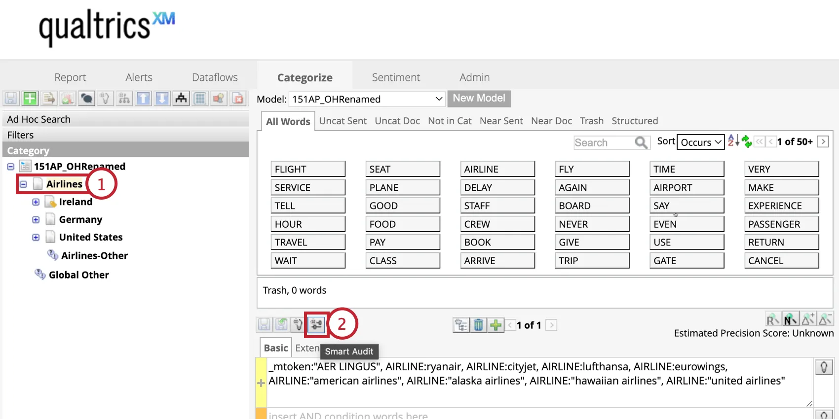 selecting a node and clicking smart audit
