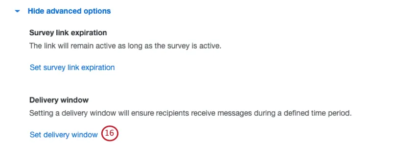 Opciones avanzadas de SMS