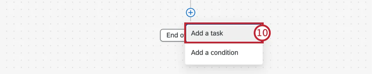 Workflow started by a survey response event with a single profile update to experience ID task