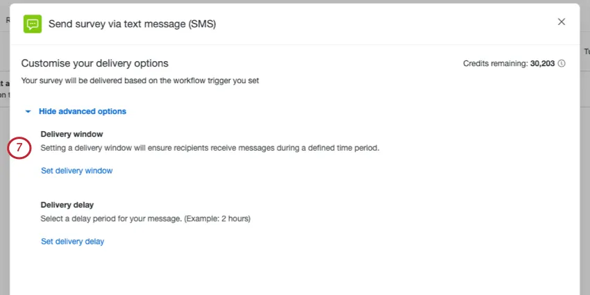 Linterface utilisateur dit Fenêtre de livraison - la définition dune fenêtre de livraison permet de sassurer que les destinataires reçoivent les messages au cours dune période donnée