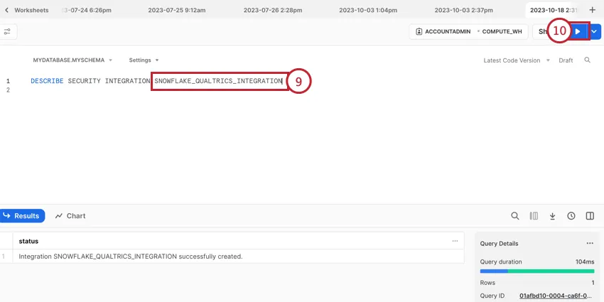 replacing the integration name