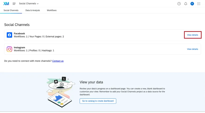 pulsante visualizza dettagli avanti a facebook