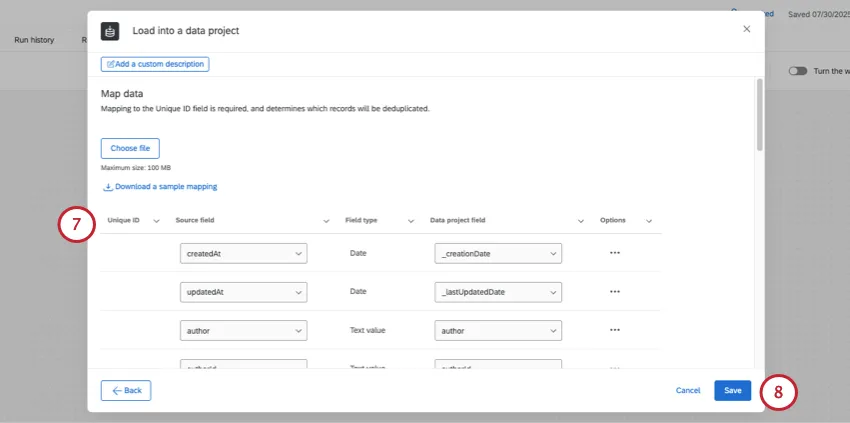 mapping fields from social into Qualtrics