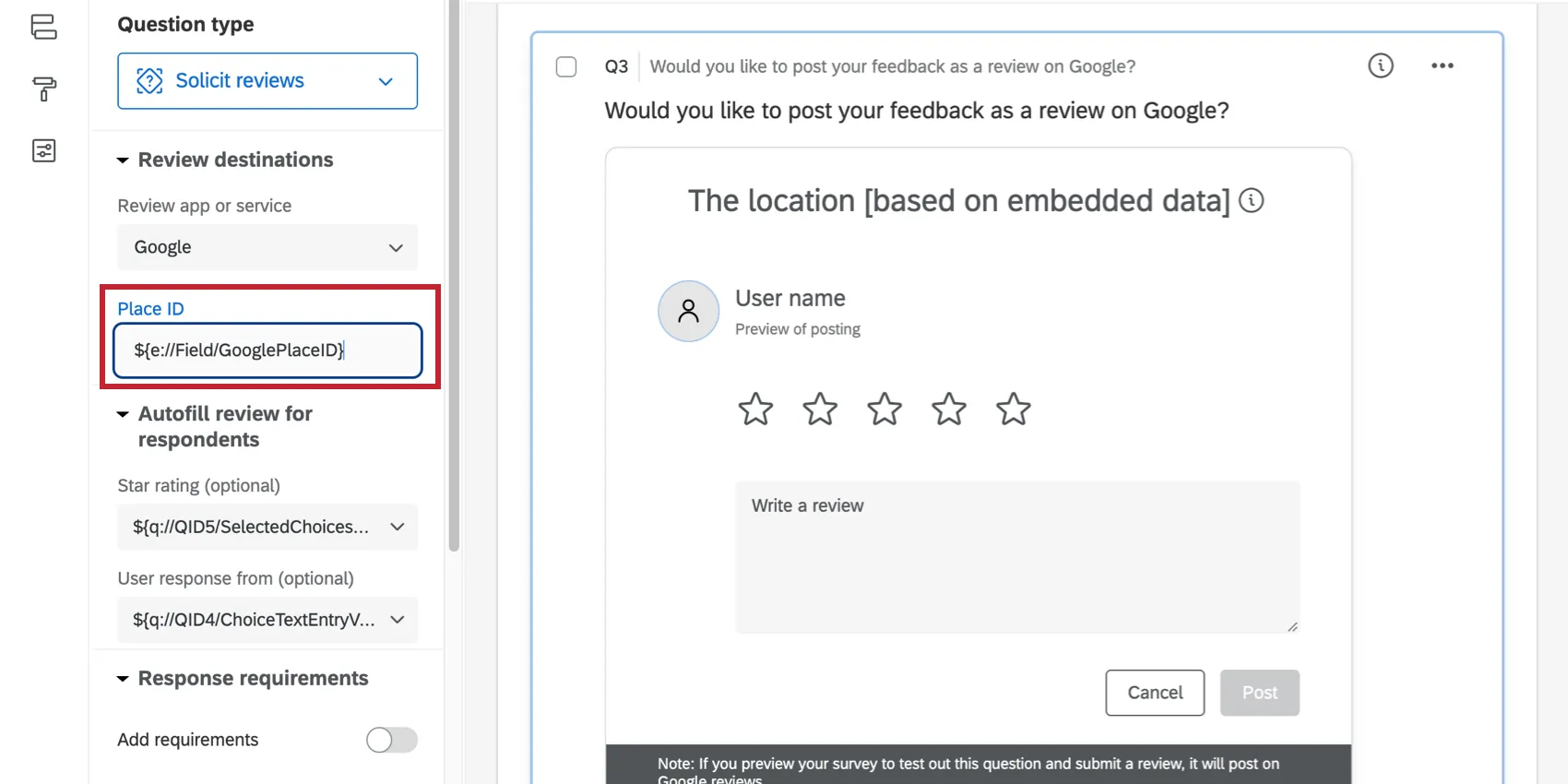 Image de texte inséré dans une demande davis évaluateur