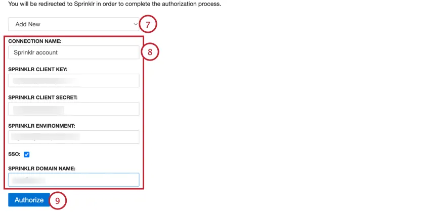 usando o menu suspenso para escolher uma conta ou adicionar uma nova