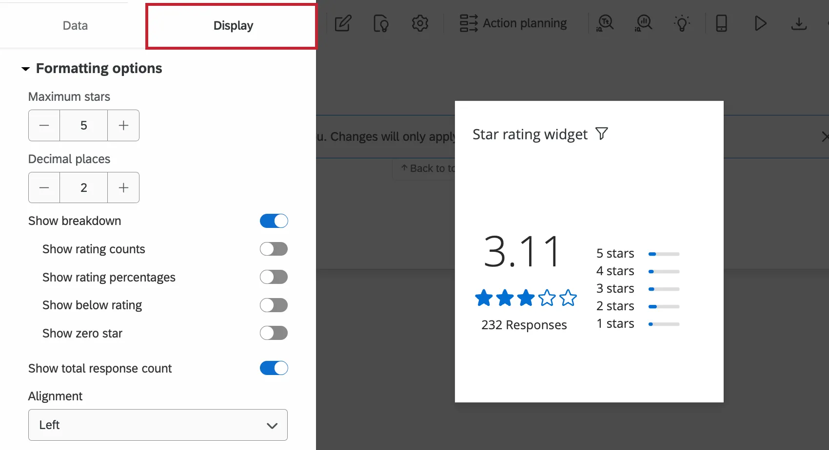 Guia Exibir no painel personalização widget